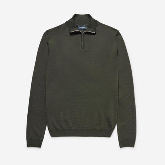 Oliver Sweeney Mens Thornby Khaki - Green Wool - Size X-Large