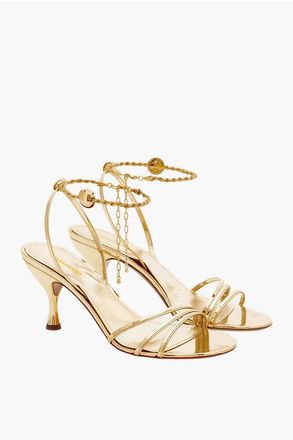 Ferragamo Sandali Slingback DENISE in Pelle Lam&egrave; 7cm taglia 36