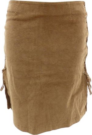 Moschino Jeans Corduroy Lace-Up Pencil Skirt Size XS