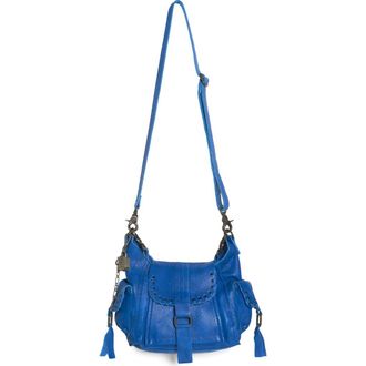 Free People We the Free Baby Leigh Leather Crossbody Bag in Sapphire at Nordstrom