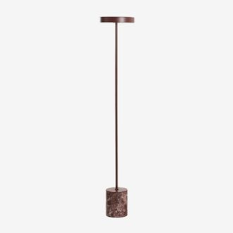 Sklum L&aacute;mpara De Pie Led Para Exterior En Acero Inoxidable Y Piedra Natural Isasia Sklum