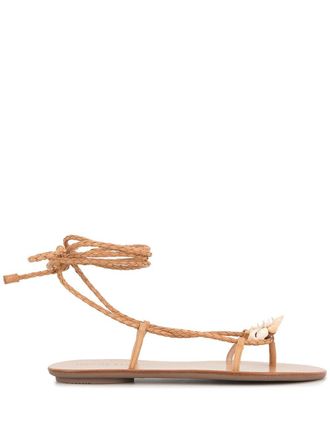 Loeffler Randall Sandali con cinturino posteriore Shelly - Marrone