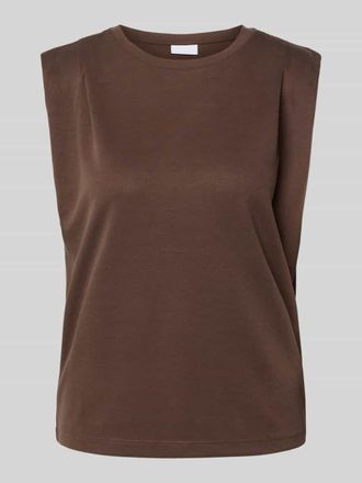 Jake*s Top aus Modal-Mix mit Rundhalsausschnitt in Dunkelbraun, Gr&ouml;&szlig;e XXL
