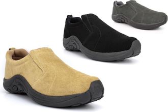 Generic Mens Real Suede Shoes Mens Extra Large Shoes Size 14 Extra Large Shoe Size 13 Real Suede Shoe Slip On Casual Sizes 7-14 Taupe/Grey/Black 13 UK