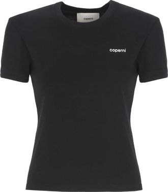 Coperni Logo Print T-Shirt - Dames - T-shirts - Zwart - M - Katoen - Tops