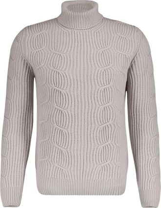 Boglioli Gezellige Textuur Wollen Turtleneck Sweater - Heren - Coltruien - Beige - XL - Wol - Truien & Vesten