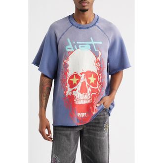 Diet Starts Monday Skull Graphic T-Shirt in Blue at Nordstrom, Size X-Large