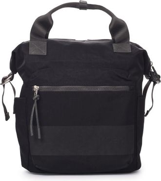KCB Medium Wide Backpack | Sturdy, Functional and Spacious Design | Perfect for Everyday | Adjustable Handles | 100% Vegan, Black/White