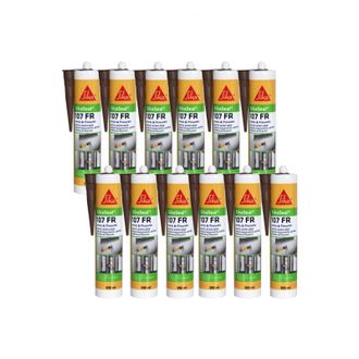 Sika Juego De 12 Selladores Acr&iacute;licos Para Fachadas - Sika Sikaseal 107 Juntas Y Grietas - Caoba - 300ml