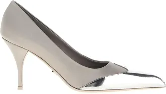 Prada Silver Viscose High Heel Womens Pumps