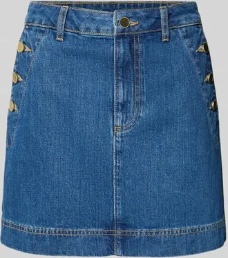 GANT Jeansrock aus Baumwolle mit Kn&ouml;pfen in Blau Melange, Gr&ouml;&szlig;e 36