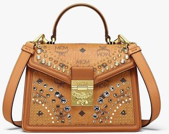 MCM Tracy Satchel in Crystal Visetos