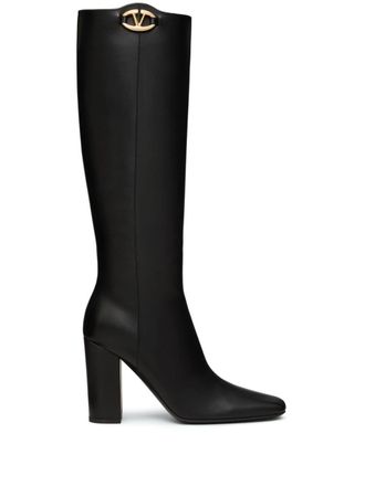 Valentino Garavani 100 mm VLogo The Bold Edition laarzen - Zwart