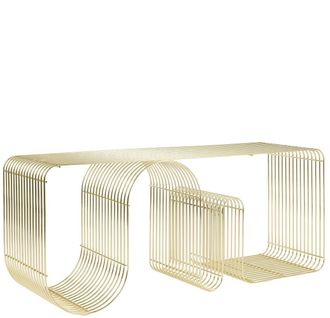 AYTM Multifunktionale Design Sitzbank & Regal Curva - Gold