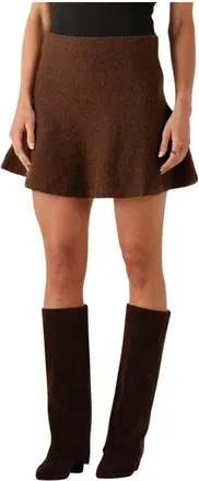 Edited Edited, Rokken, Dames, Bruin, L, Wol, Dames Rokken Adalee Wool Knit Skirt