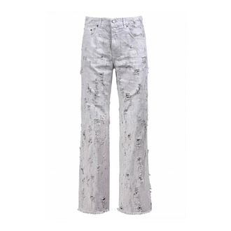 Haikure Straight Jeans, female, Gray, Size: W26 Bonnie Bull Destroy Jeans