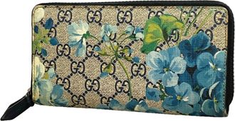 Gucci Blue Pvc Long Wallet (Bi-Fold) (Pre-Owned)