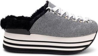 Hogan Platform Lace-Up Mules