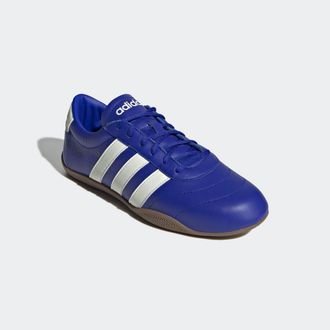 adidas Sneaker ADIDAS SPORTSWEAR GRAND COURT LO, Damen, Gr. 38,5, weiss (lucid blau, sanftes wei&szlig;, gum5), Leder, Synthetik, Schuhe Sneaker, Design auf den Sp