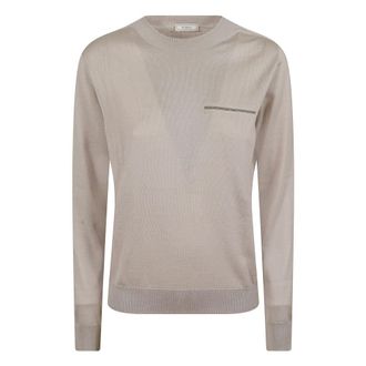 PESERICO Maglione Girocollo in Tricot - - Knitwear - Donna - Beige - M