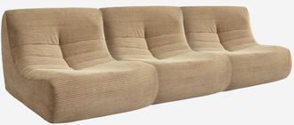 Sweeek Sweeek - Sof&aacute; Modular De Pana, 3 Plazas, Sokol Pana, Pardo, 91x105x72 Cm