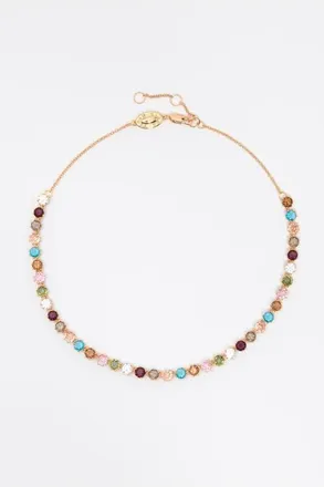 Bimba & Lola Chain Crystal Necklace in Gold at Nordstrom