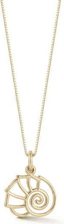 Ember Fine Jewelry 14K Gold Shell Pendant Necklace at Nordstrom Rack