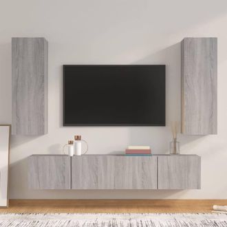 Berkfield Home 4 Piece TV Cabinet Set Grey Sonoma Engineered Wood