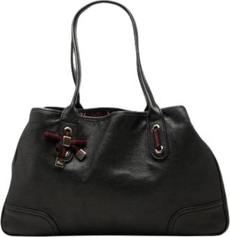 Gucci Pre-owned Princy Tote Bag - Dames - Pre-owned - Zwart - Maat: ONE Size Leer