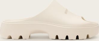 AllSaints Womens Polyurethane Eclipse Flatform Logo Sliders, Size: UK 4/ US 7/ EU 37