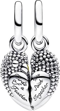 Pandora Love Birds Splittable Dangle Charm - Dames - Kettingen - Grijs - ONE Size - Accessoires