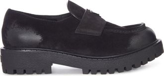 Prada SUEDE LOAFERS WITH A DISTRESSED FINISH - Prada - Man