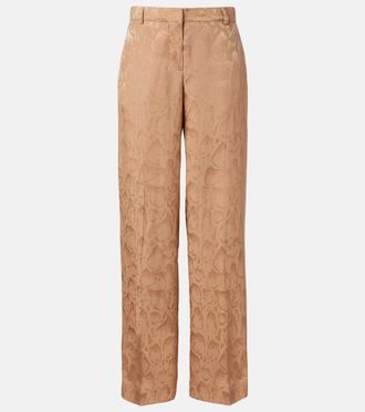 Stella McCartney Silk-blend wide-leg pants