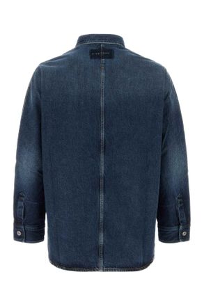 Givenchy Mens Denim Shirt Greyblue Exterior: Cotton Camicie