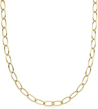 Ross-Simons Italian 14kt Yellow Gold Oval-Link Necklace