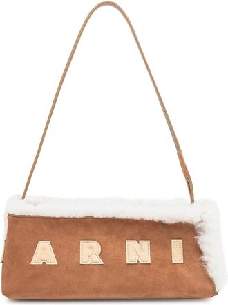 Marni Brown Logo Mini Shoulder Bag