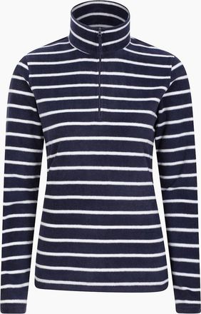 Mountain Warehouse Womens Mountain Warehouse Womens/Ladies Camber Striped Half Zip Fleece Top - Navy - Size: 10/8