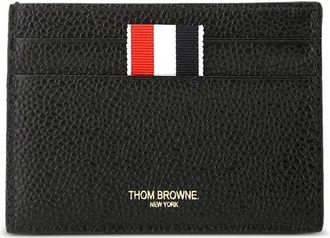 Thom Browne Wallets & Cardholders, male, Black, Size: ONE SIZE Pebble Grain Leather Card Holder