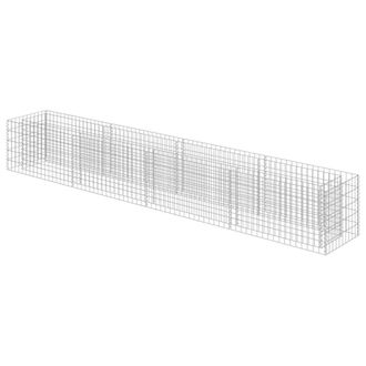 Berkfield Home Gabion Raised Bed Galvanised Steel 360x50x50 cm in Silver | Size: 360 x 50 x 50 cm