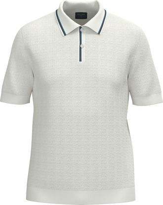 Olymp Kurzarmshirt OLYMP, Herren, Gr. XXL, off, Strick, Obermaterial: 54% Baumwolle, 46% Polyester, unifarben mit Farbeins&auml;tzen, regular fit h&uuml;ftbedeckend, 
