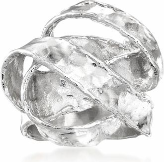 Ross-Simons Sterling Silver Hammered Knot Ring