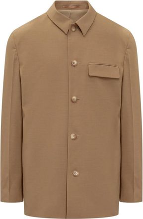 Nanushka Tailored Overshirt - Heren - Blazers - Bruin - XL - Jassen