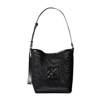 Calvin Klein Mesh Bucket Bag - female - Calvin Klein - Shoulder Bags - Black - ONE SIZE - Bags