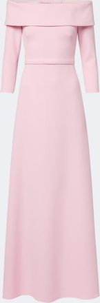 SAFiYAA Lunelle off-shoulder cr&ecirc;pe gown