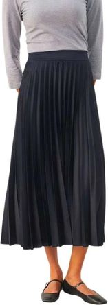 Part Two Veneda Pliss&eacute; Midi Rok - Dames - Midirokken - Blauw - XL - Polyester - Rokken