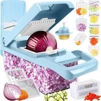 OEM Picadora De Verduras 16 En 1, Rebanadora, Molinillo De Verduras, Picadora De Alimentos Con Recipiente, Picadora De Verduras Y Salteadora De Cebolla Pa