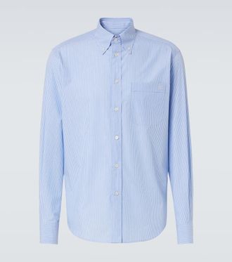 Valentino Camicia VLogo in cotone a righe