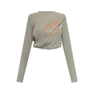 Diesel Donna, Top, Grigio, XS, new