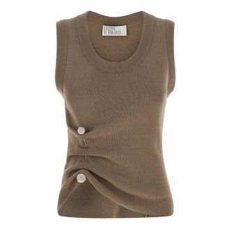 Giuseppe Di Morabito Dames, Tops, Beige, Maat: S Wol