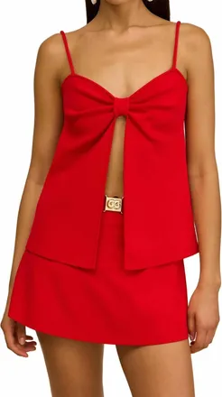 Cult Gaia Amoret Knit Skirt In Vermillion
